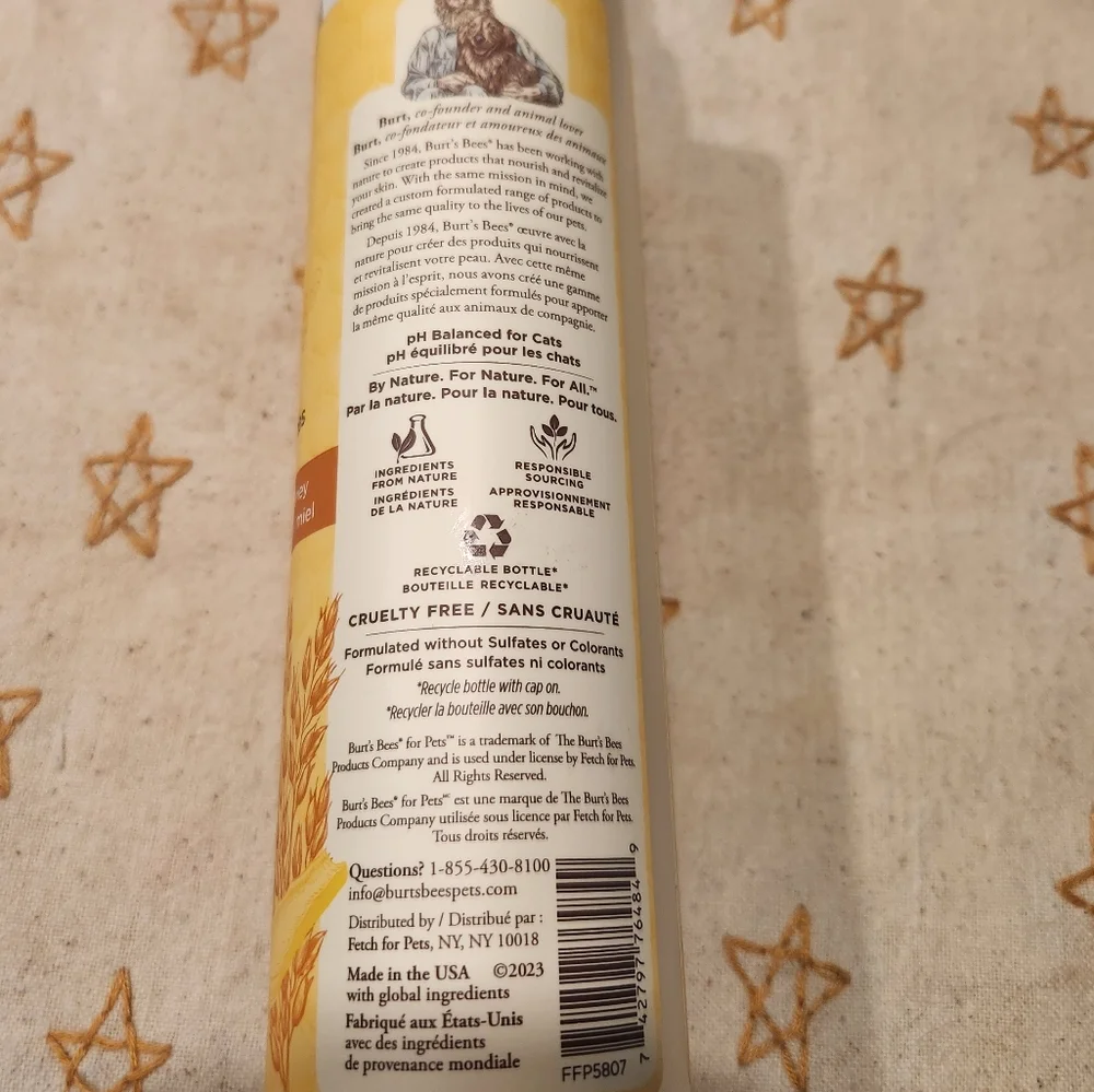 Burts Bees Dander Reducing Spray For CATS 10 oz. Bottle